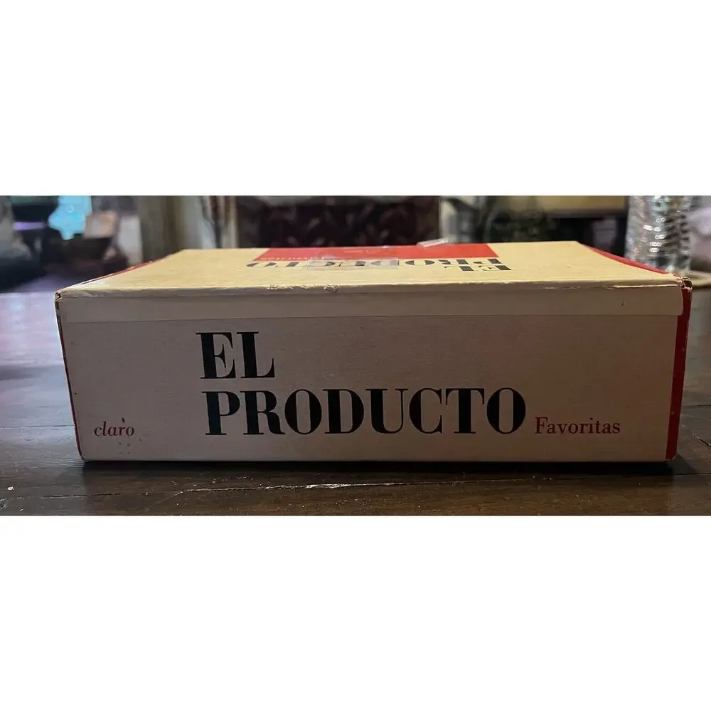 Vintage El Producto Cigar Box Vibrant Color Red White Pricing On Box